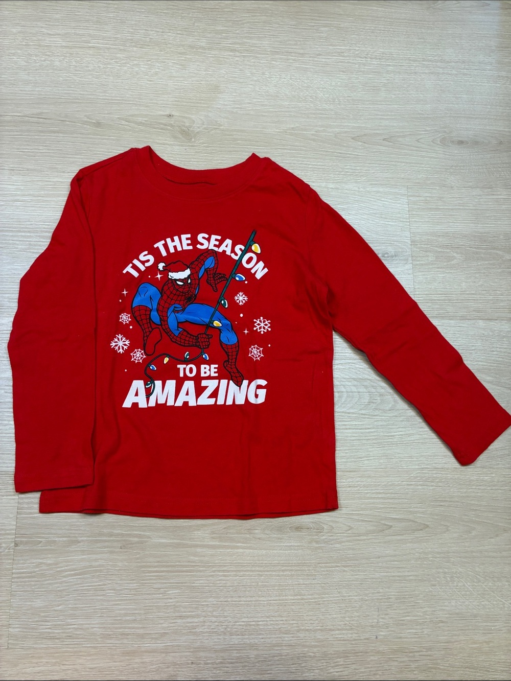 Marvel Christmas Long-Sleeve Spiderman 'Tis The Season To Be Amazing Shirt